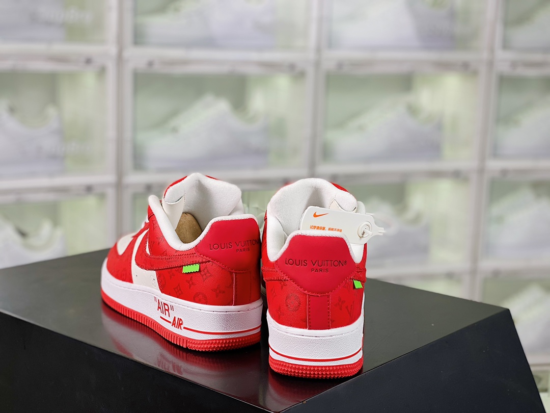 Nike Air Force One x Louis Vuitton 07 LV8White Red  LV Monogram Sneaker# 248851, cheap Air Force one, only $85!