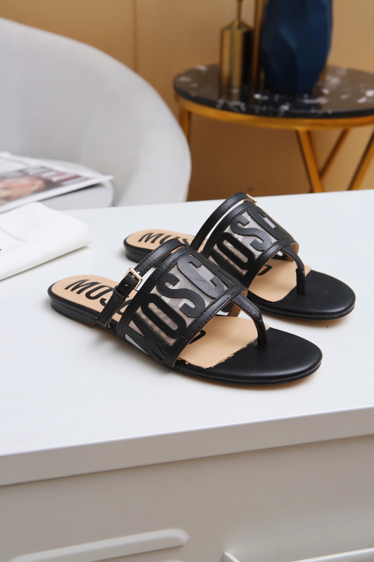 Moschino Slide Sandals For Women # 250992, cheap Moschino Sandals, only $69!
