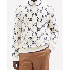$48.00,Gucci GG Jaquard Round Neck Sweaters Unisex # 253809