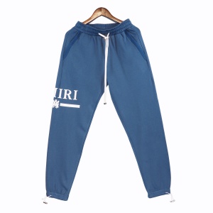 $34.00,Amiri Blue Drawstring Logo Print Sweatpants # 257524