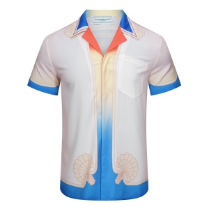 $34.00,Casablanca Cuban collar Silk Short Sleeve shirt # 257596