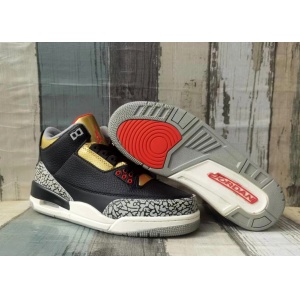 $69.00,Air Jordan 3 Black Gold Make Over Sneaker For Men in 259101