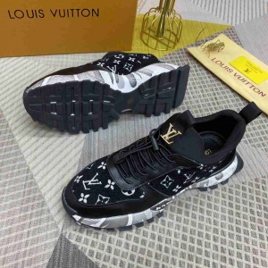 $89.00,Louis Vuitton Almond toe Monogram Low Top Lace Up Sneakers For Men in 259234