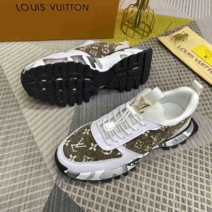 $89.00,Louis Vuitton Almond toe Monogram Low Top Lace Up Sneakers For Men in 259236