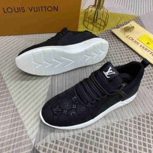 $89.00,Louis Vuitton Almond toe  Lace Up Sneakers For Men in 259239
