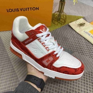 $89.00,Louis Vuitton LV Trainer Lace Up Chunky Sneaker For Men in 259270