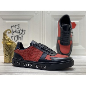 $89.00,Philipp Plein logo plaque Embellished Lace Up Sneakers For Men in 259978