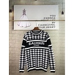 Balmain White And Black Check Classic Sweater Unisex # 257345