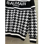 Balmain White And Black Check Classic Sweater Unisex # 257345, cheap Balmain Sweaters