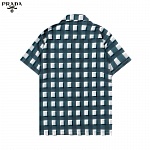 Prada Check Print Short Sleeve Shirts With chest patch pocket # 257470, cheap Prada Shirts