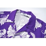 Valentino camp collar Floral Print Short Sleeve Shirt For Men # 257495, cheap Valentino Shirts