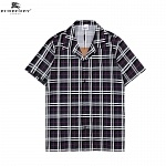 Burberry Camp Collar Checked Short Sleeve Shirt  # 257567
