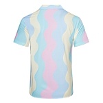 Casablanca Cuban collar Wave print Silk Short Sleeve shirt # 257595, cheap Casablanca Shirts