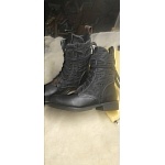 Louis Vuitton Monogram Canvas And Leather Combat Boot For Women in 257746, cheap Louis Vuitton Boots