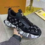 Louis Vuitton Almond toe Monogram Low Top Lace Up Sneakers For Men in 259234, cheap For Men