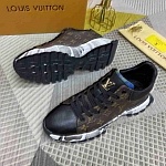 Louis Vuitton Almond toe Monogram Low Top Lace Up Sneakers For Men in 259235
