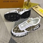 Louis Vuitton Almond toe Monogram Low Top Lace Up Sneakers For Men in 259236