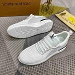 Louis Vuitton Almond toe Low Top Lace Up Sneakers For Men in 259238, cheap For Men