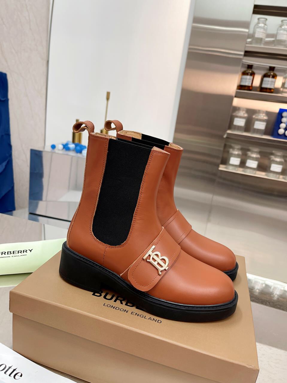 Burberry 25MM Jude Leather Ankle Boot For Women # 262829, cheap Burberry Rain Boots, only $115!