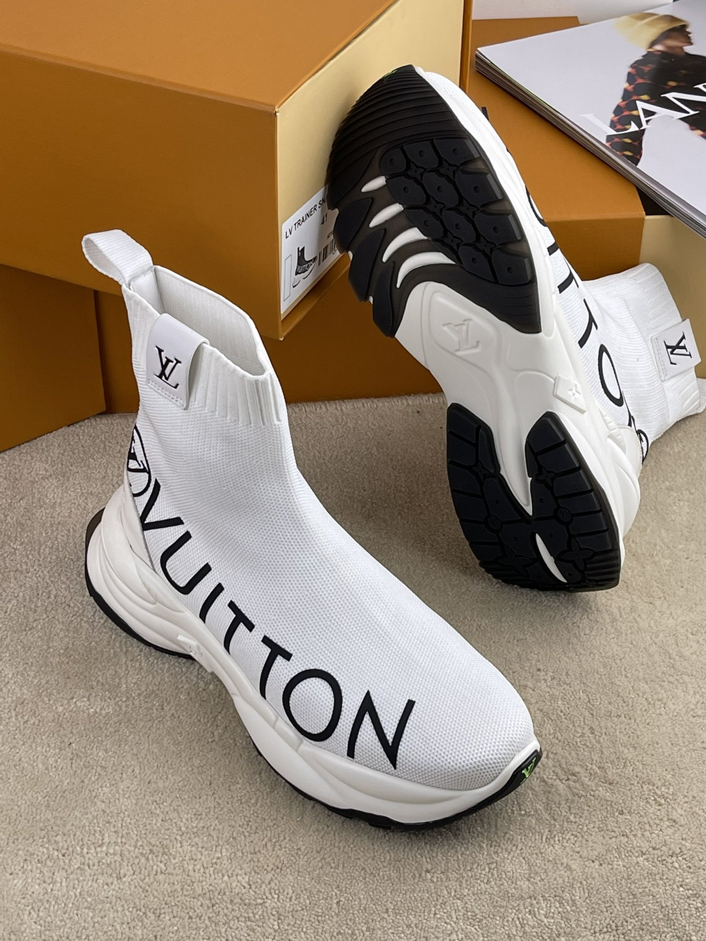 Louis Vuitton Run 55 Sneaker Boot For Men # 263019, cheap Louis Vuitton Boots, only $89!