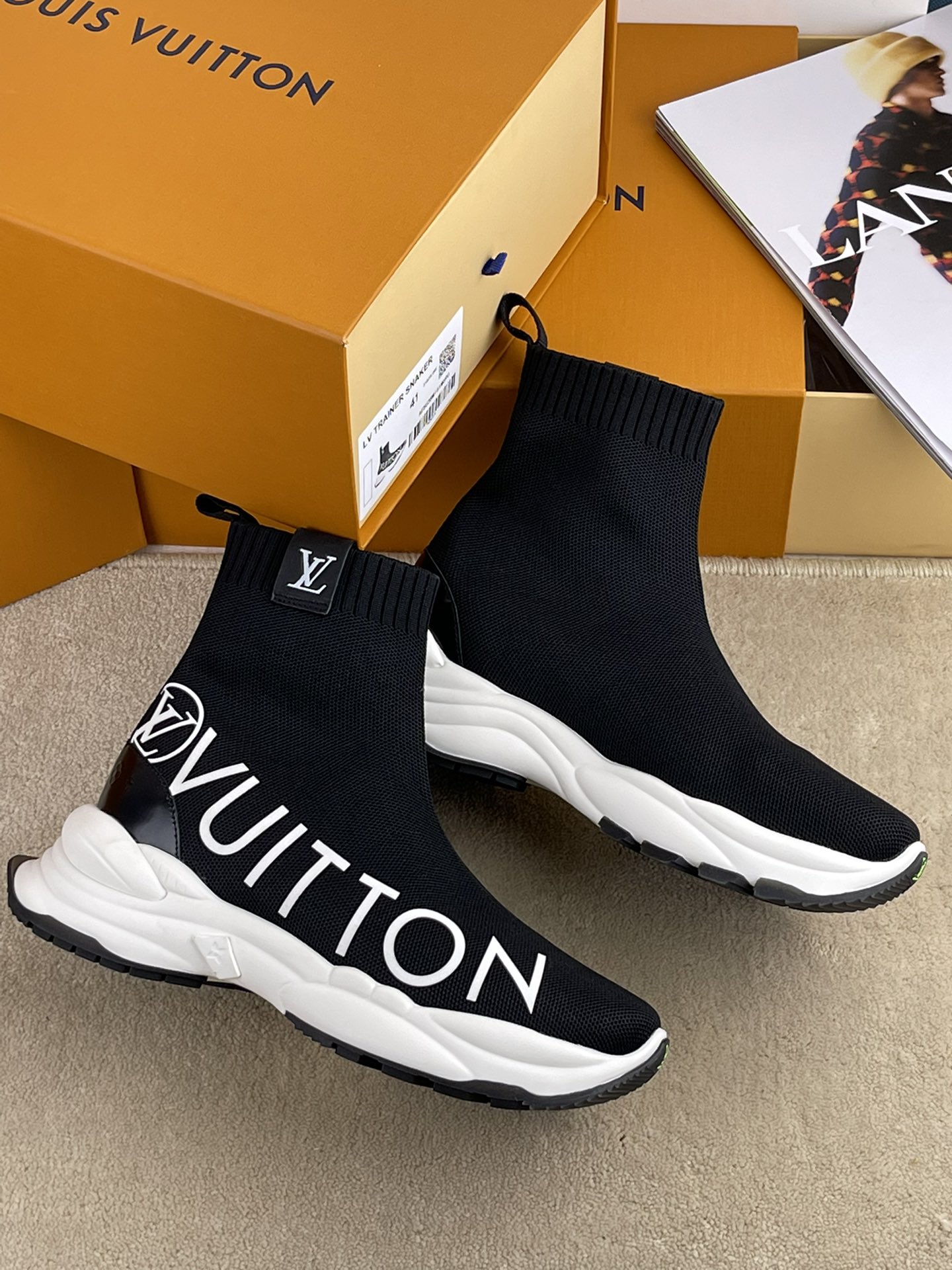 Louis Vuitton Run 55 Sneaker Boot For Men # 263020, cheap Louis Vuitton Boots, only $89!