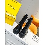 Fendi FF Domino Cap Toe Combat Boot For Women # 262826, cheap Fendi Boots