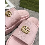 Gucci Quilted embroidered faux leather platform slides For Women # 264893, cheap Gucci Slippers