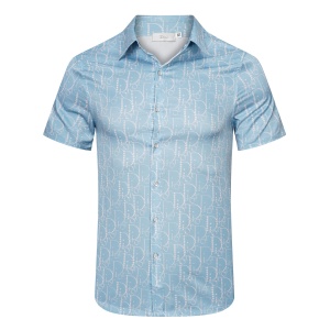 $33.00,Dior Collar Short Sleeve Shirts For Men # 265754