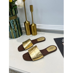 $74.00,Valentino Flat Slides Sandals For Women # 265895