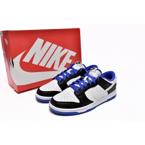 $85.00,Nike Dunk Low White Black Royal Sneakers Unisex # 265909