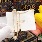 Dior Copper Plated Stud Dangle Earrings For Women # 265269, cheap Dior Earrings