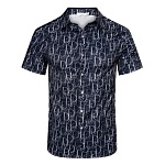 Dior Collar Short Sleeve Shirts For Men # 265756