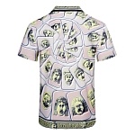Versace Cuban Collar Short Sleeve Shirt For Men # 265774, cheap Men's Versace