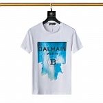 Balmain Crew Neck Short Sleeve T Shirts For Men # 266017