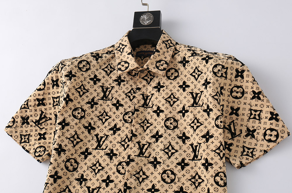 Louis Vuitton Short Sleeve Anti Wrinkle Shirts For Men # 266526, cheap Louis Vuitton Shirts, only $34!
