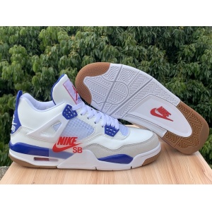 $67.00,Nike SB x Air Jordan 4 Sapphire Blue Sneakers Unisex # 268696