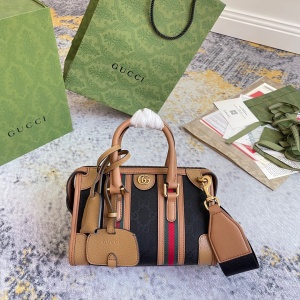 $195.00,Gucci Web detail leather Top Handle handbag # 268737