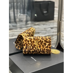 YSL Saint Laurent leopard print shoulder bag # 268785