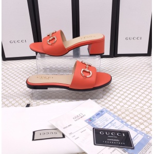 $58.00,Gucci GG Leather Horsebit Slides For Women # 268985