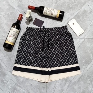 $27.00,Louis Vuitton Stripe Accent Monogram Print Shorts For Men # 269521