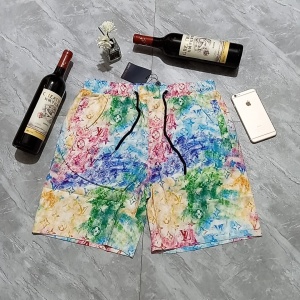 $27.00,Louis Vuitton Multi Color Paint Print Shorts For Men # 269528