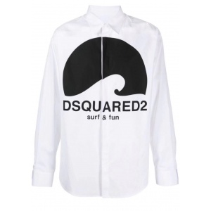$49.00,Dsquared 2 Logo Printed Long Sleeve Shirts For Men # 269712