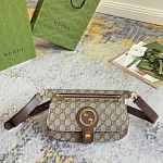 Gucci Blondie Leather Trimmed Monogrammed Coated Canvas Belt Bag  # 268953
