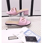 Gucci GG Leather Horsebit Slides For Women # 268986