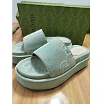 Gucci Logo Jaquared Canvas Slides Unisex # 269076, cheap For Women