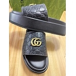 Gucci GG Embossed Leather Platform Slides For Women # 269084, cheap For Women