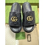 Gucci GG Embossed Leather Platform Slides For Women # 269084, cheap For Women