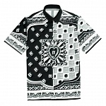 D&G Graphic Printed Short Sleeve Shirts For Men # 269708, cheap D&G Shirt