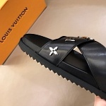 Louis Vuitton Cross Straps Slippers For Men # 269730, cheap LV Slipper For Men