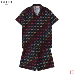 $42.00,Gucci Short Sleeve Button up Shirt and Shorts Set Unisex # 270718